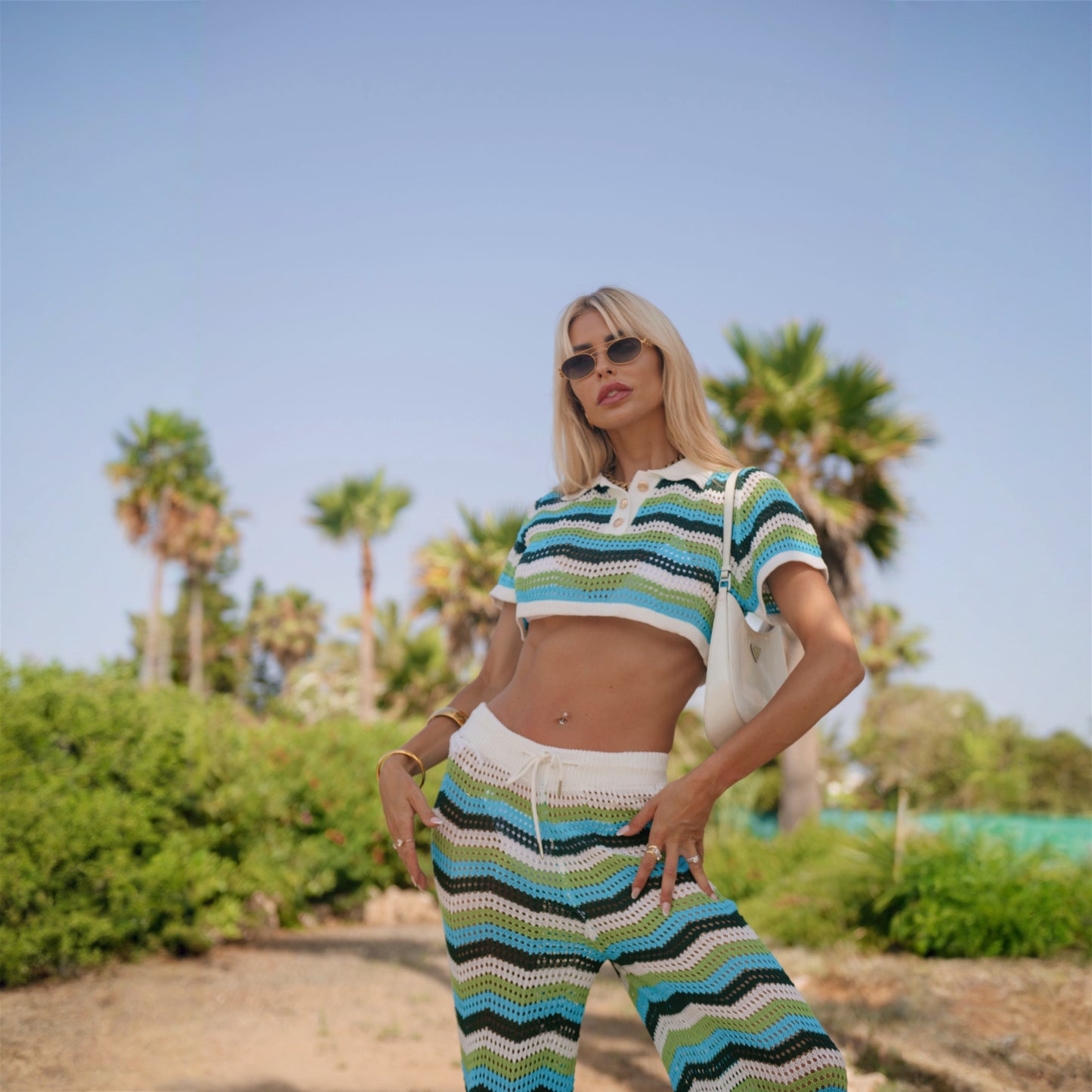 Suki Crochet Polo Top