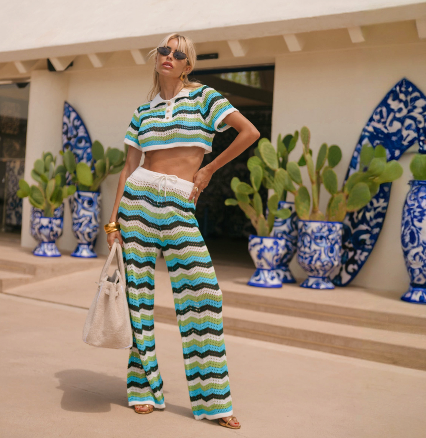 Suki Crochet Wide Leg Trouser