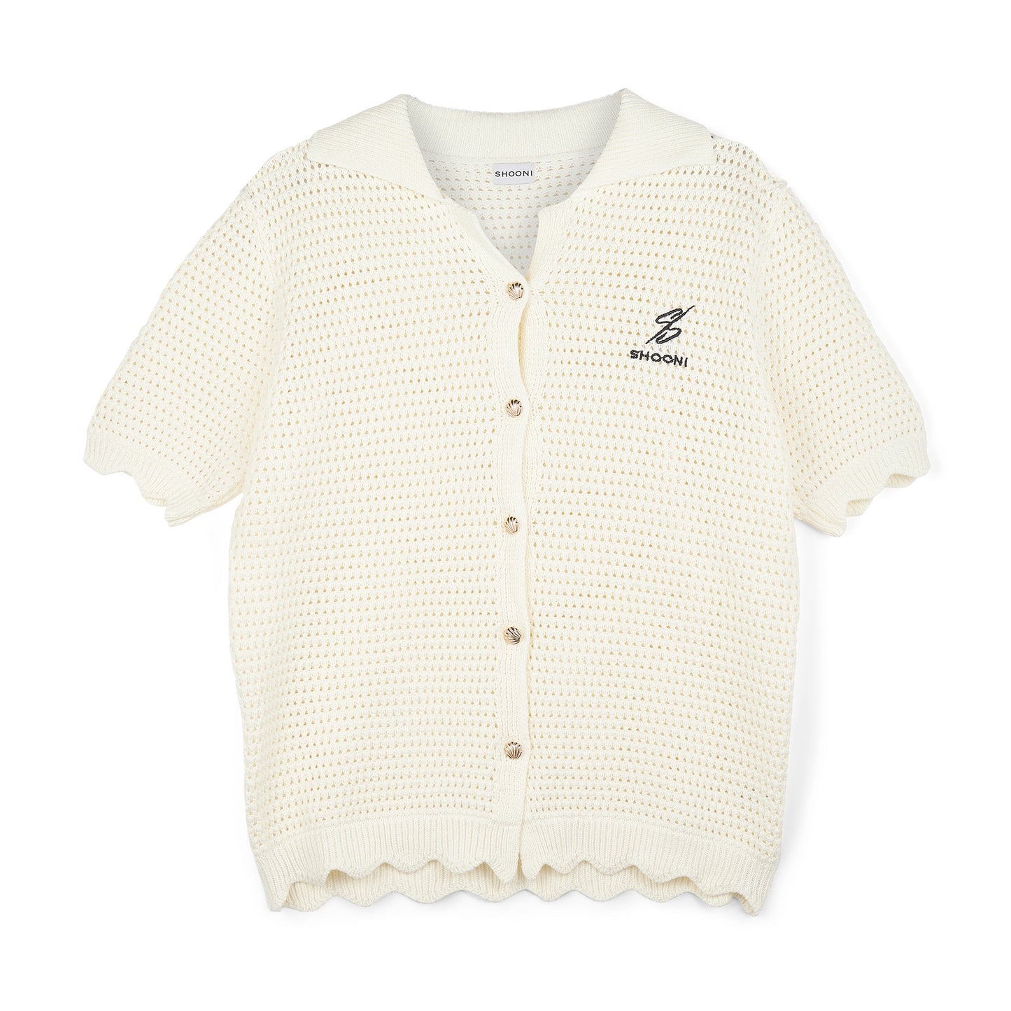 Shooni Crochet Oversized Shirt