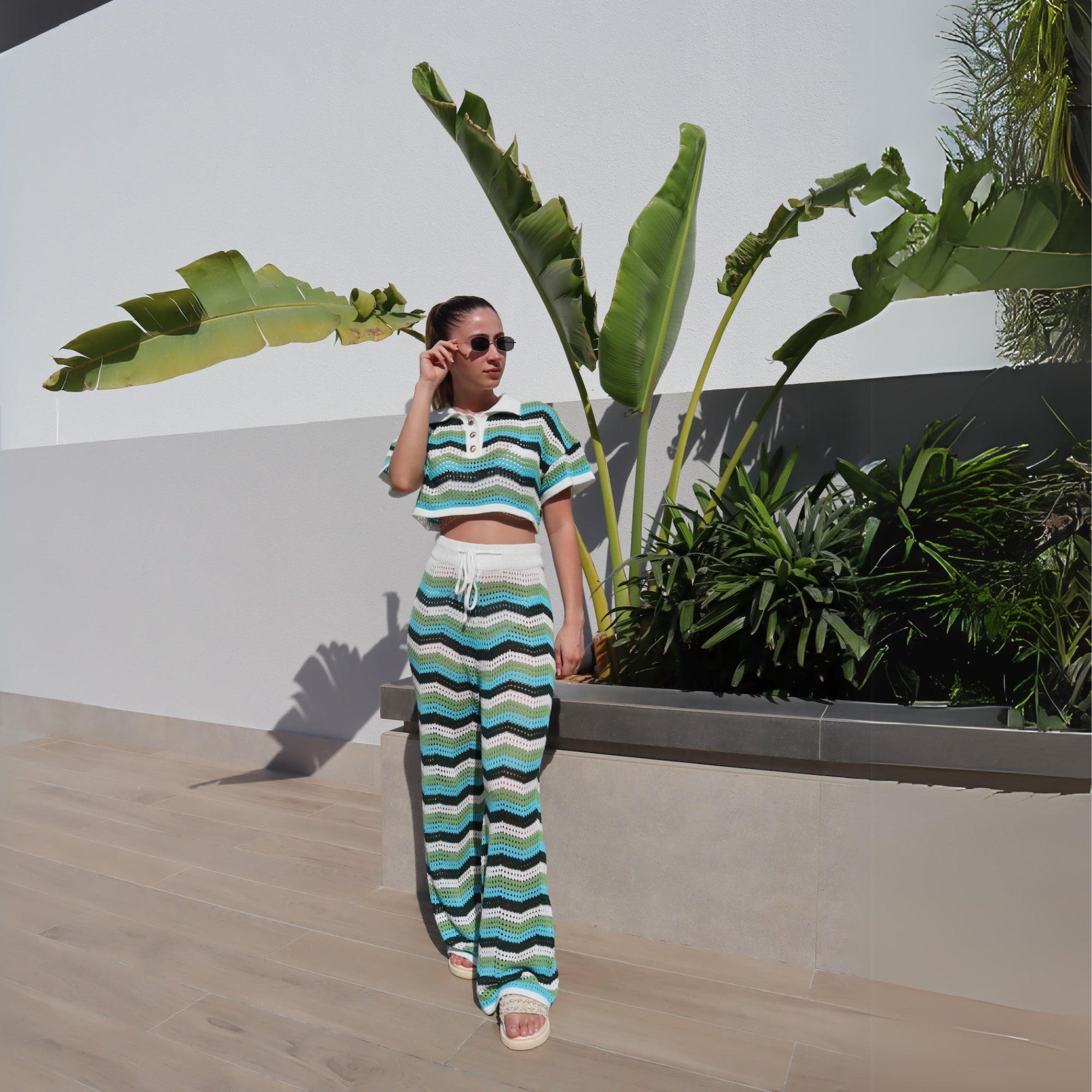 Suki Crochet Wide Leg Trouser