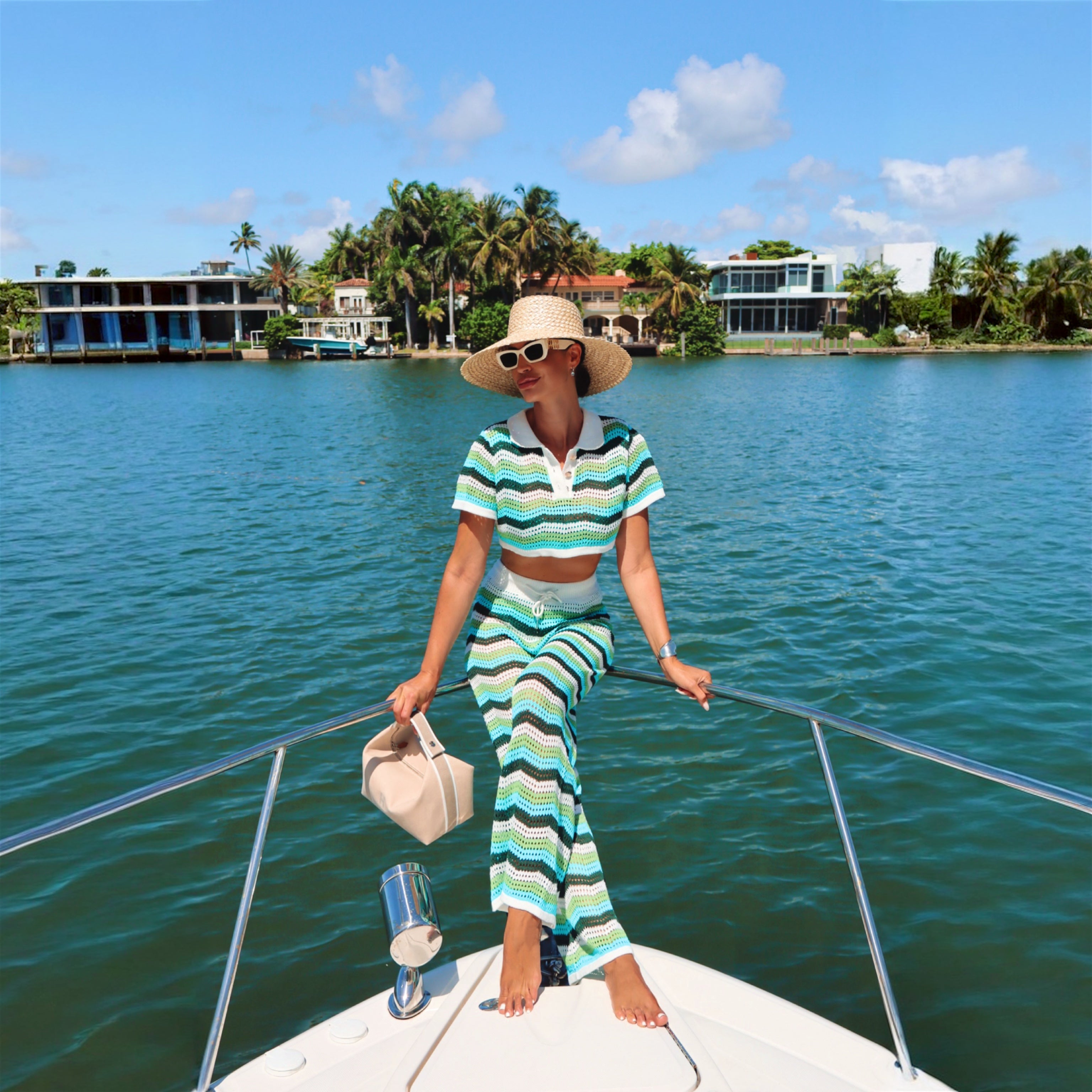 Suki Crochet Polo Top