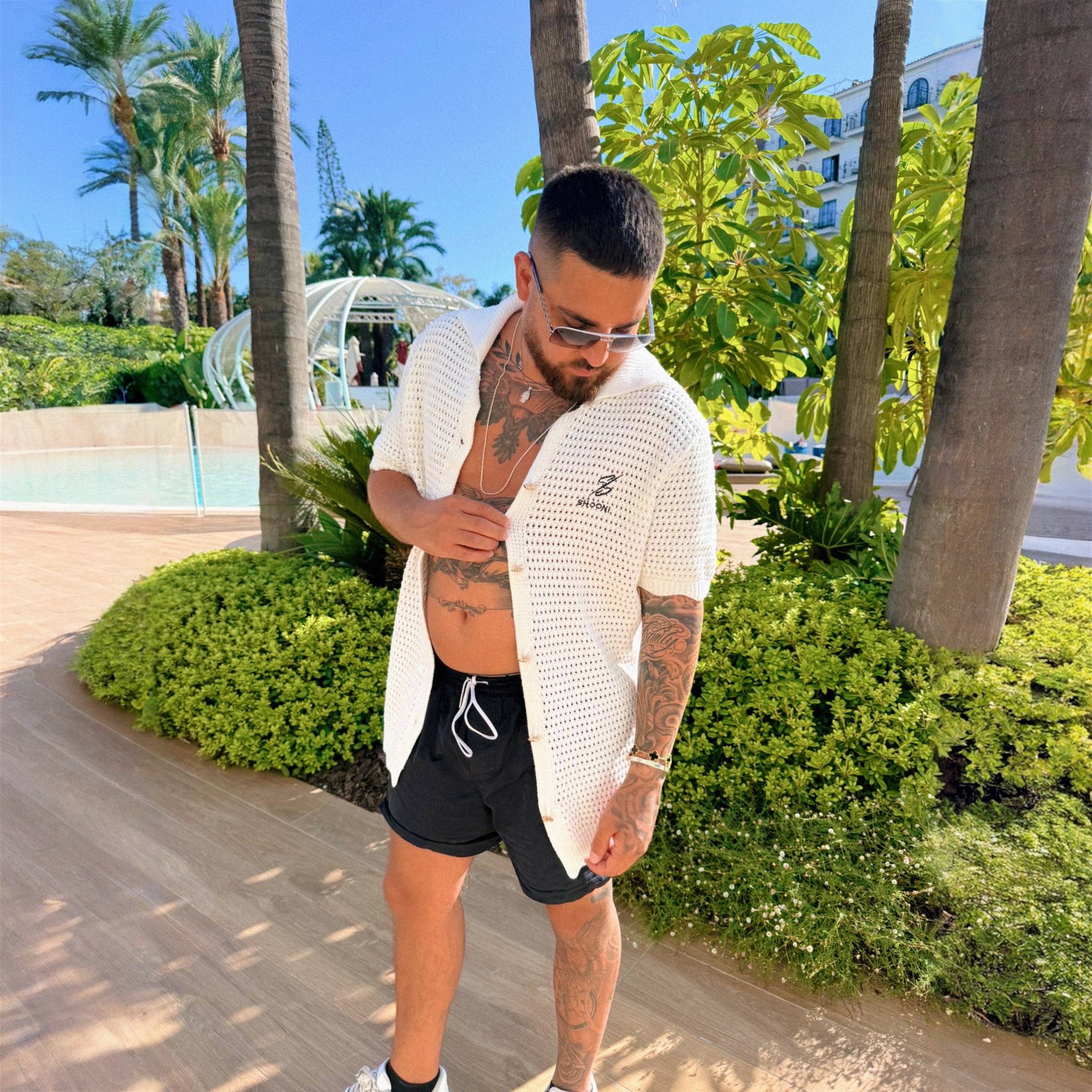 Shooni Crochet Oversized Shirt