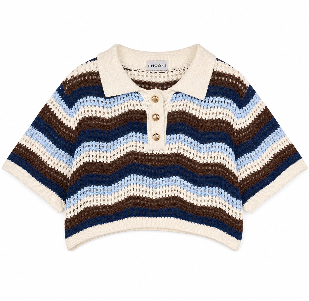 Suki Crochet Polo Top
