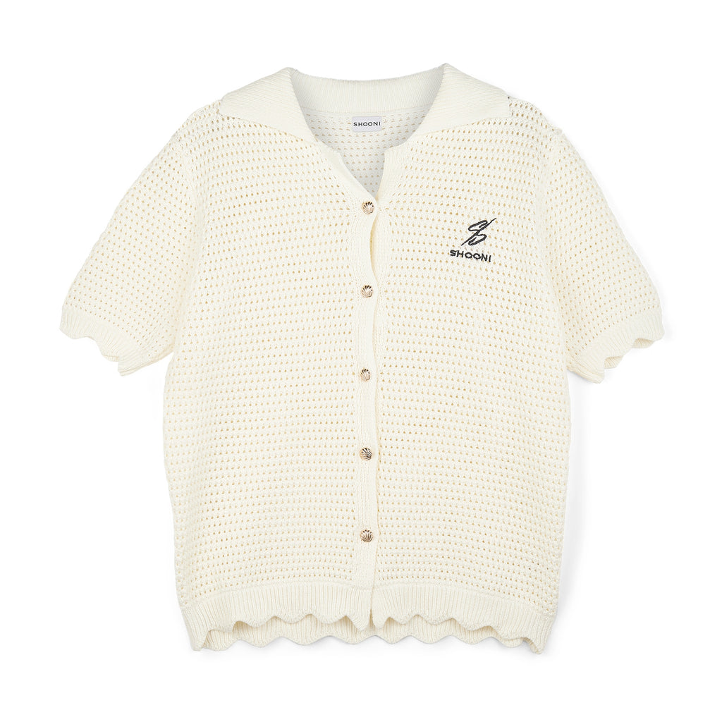 Shooni Crochet Oversized Shirt