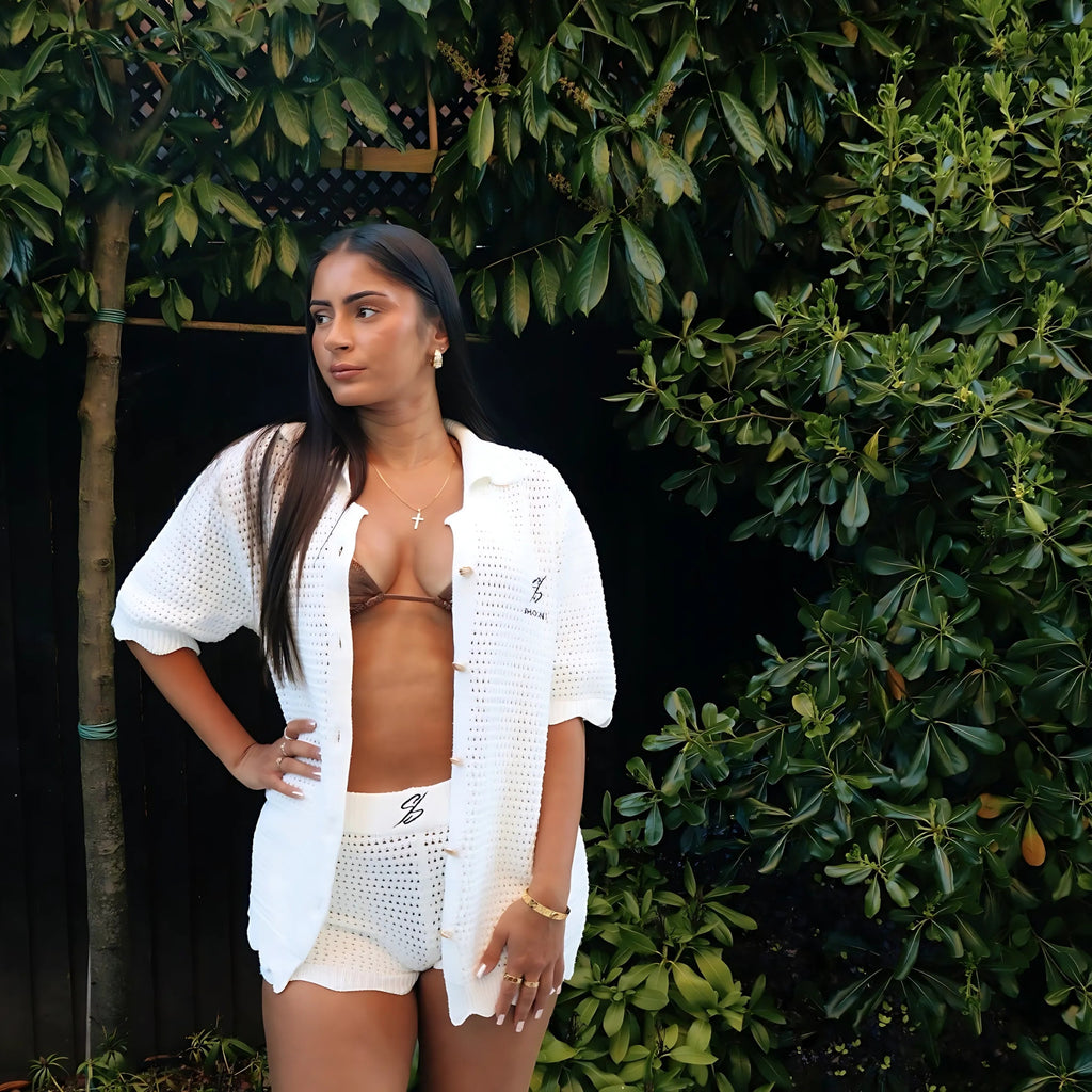 Shooni Crochet Oversized Shirt