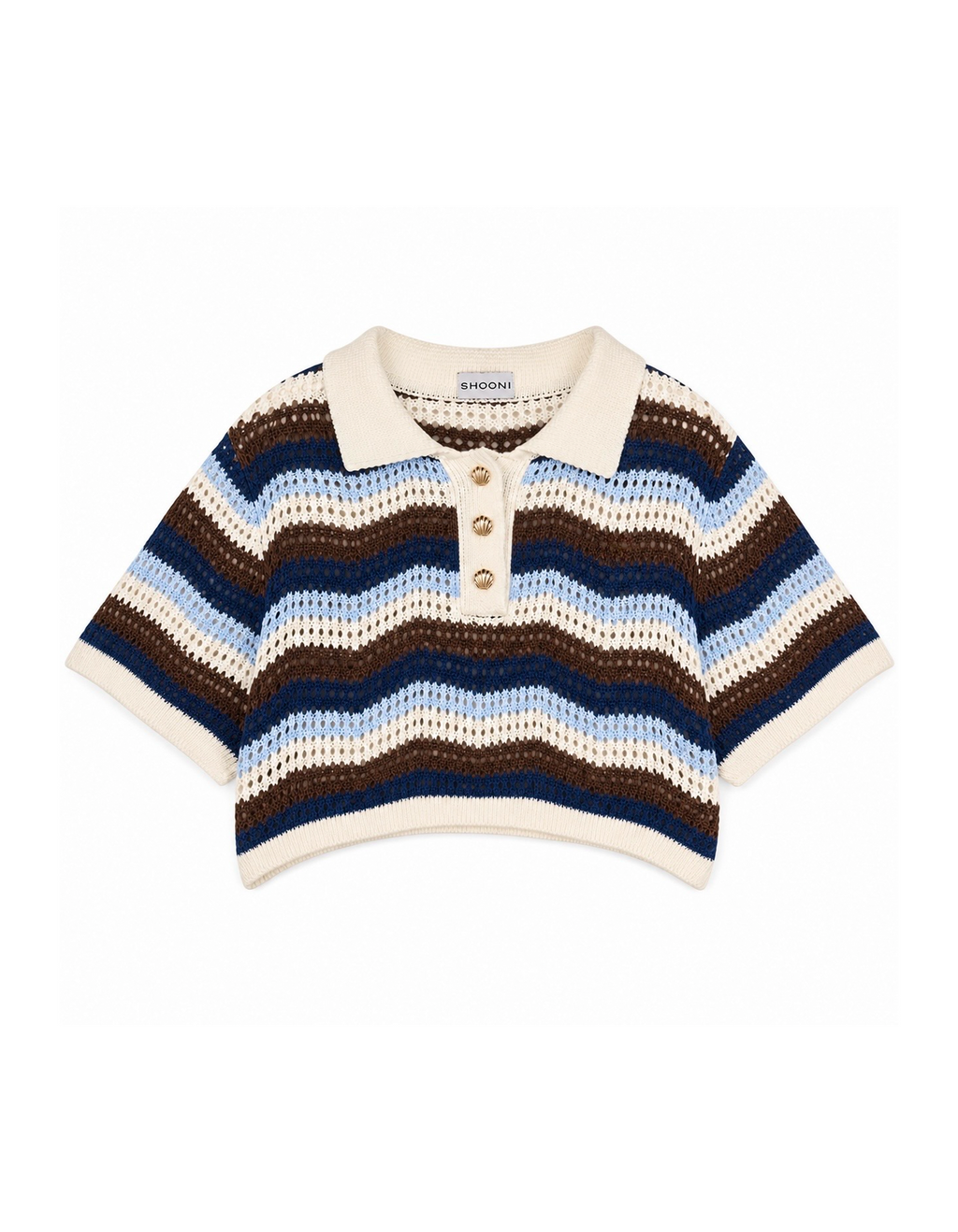 Suki Crochet Polo Top