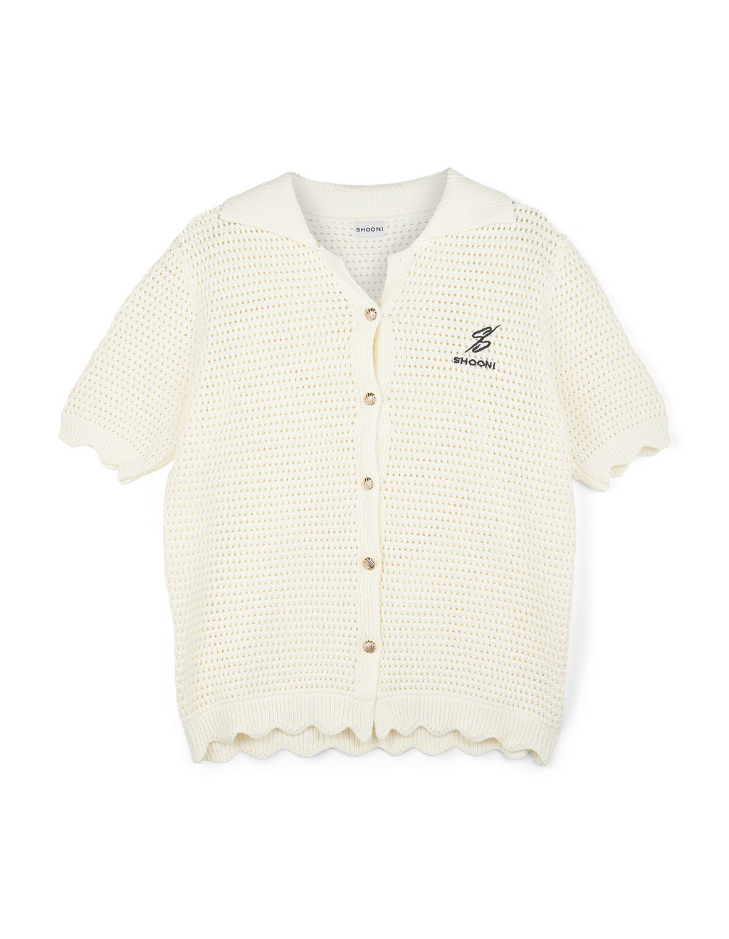 Shooni Crochet Oversized Shirt