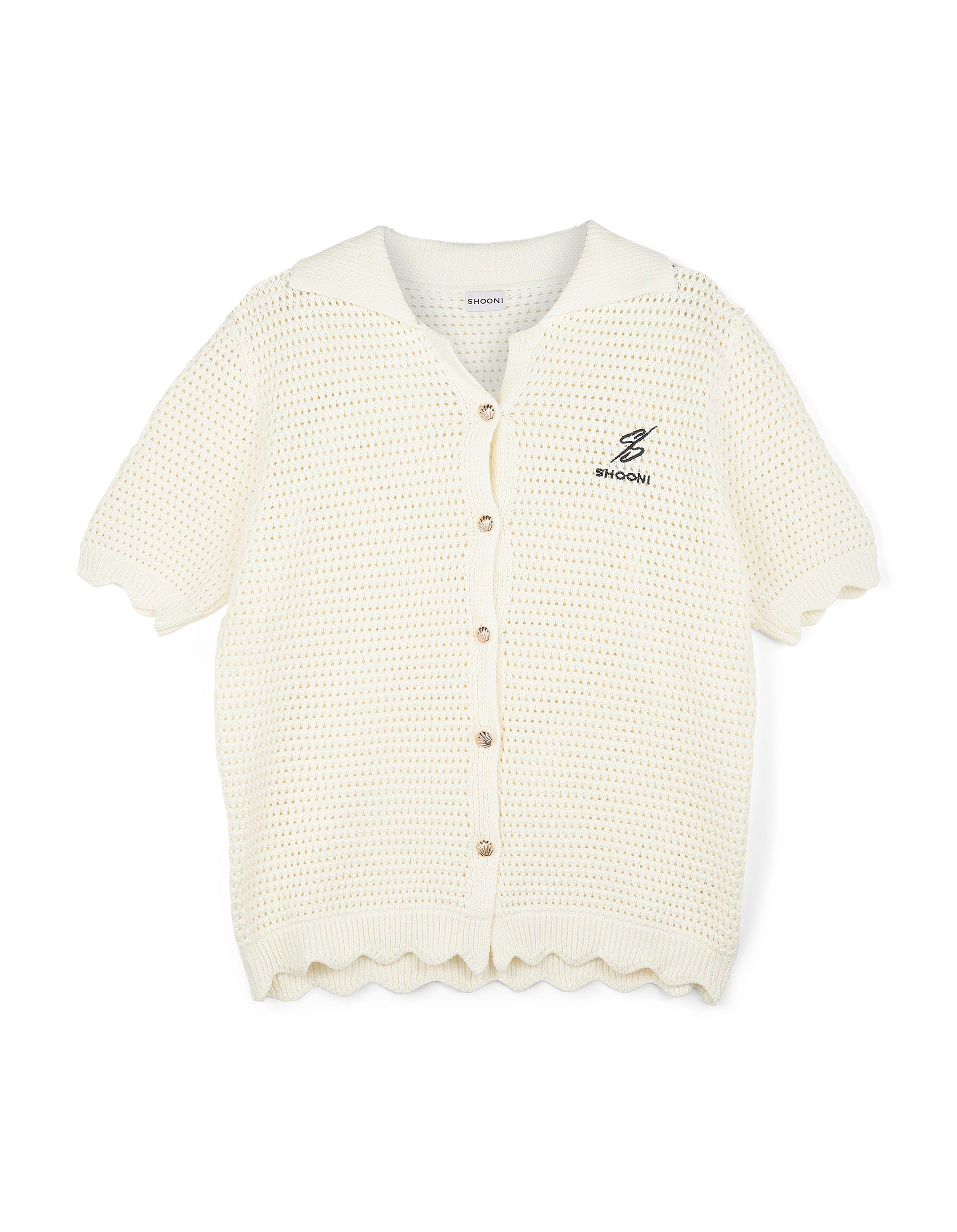 Shooni Crochet Oversized Shirt