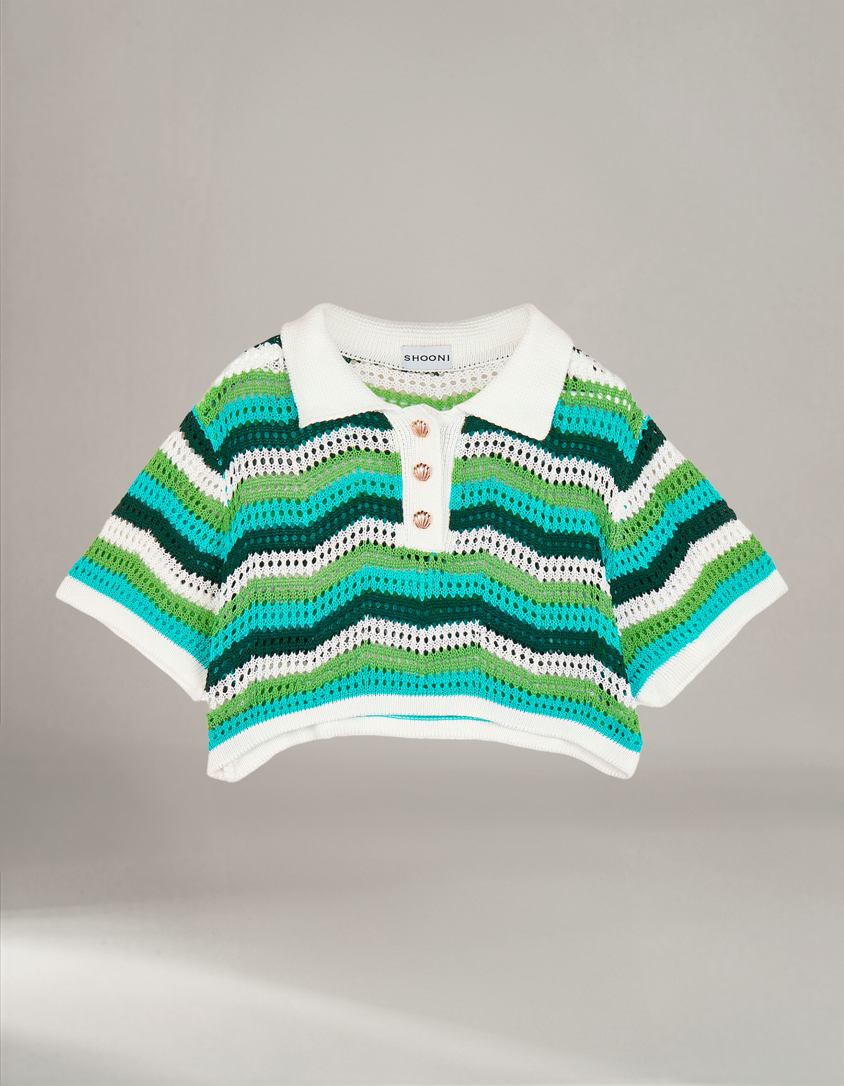Suki Crochet Polo Top