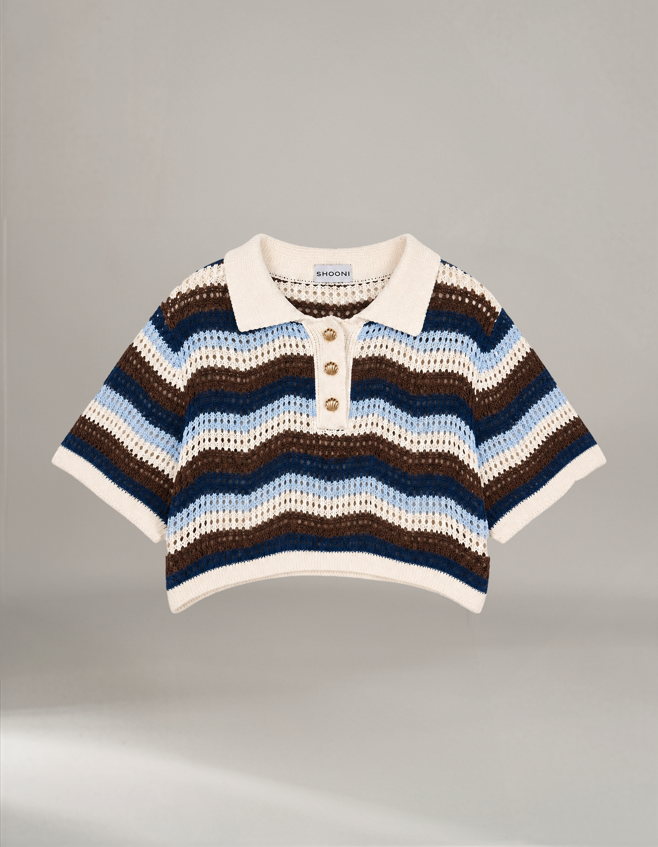 Suki Crochet Polo Top